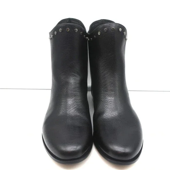 Jimmy Choo Marco Flat Ankle Boots Black Studded Leather Size 37 NEW - Picture 4 of 10